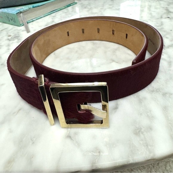 Theory Womens Belt Pony Hair Leather Sz S - Picture 3 of 7